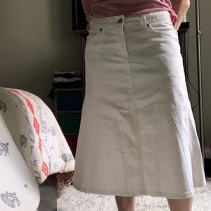 NY & Co. White Denim skirt